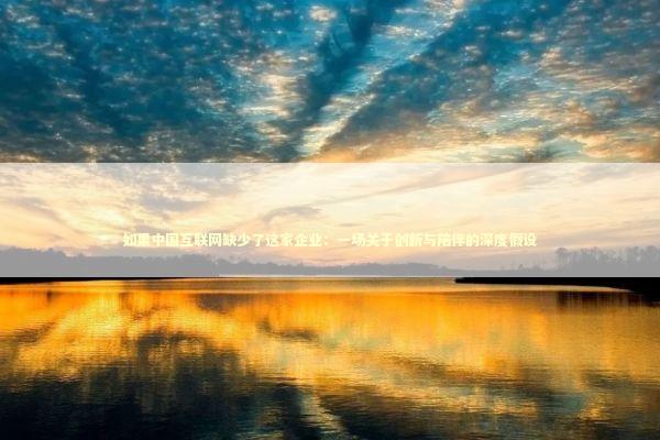 如果中国互联网缺少了这家企业：一场关于创新与陪伴的深度假设 IT技术